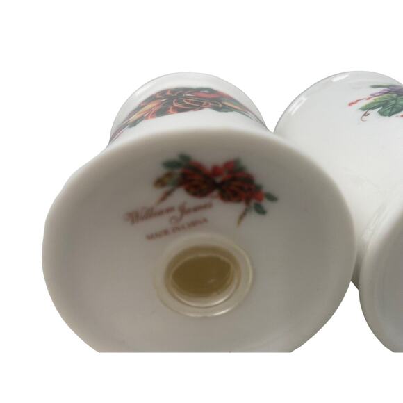 Vintage William James Ceramic Porcelain Holiday Fall Salt And Pepper Shaker - Picture 15 of 16